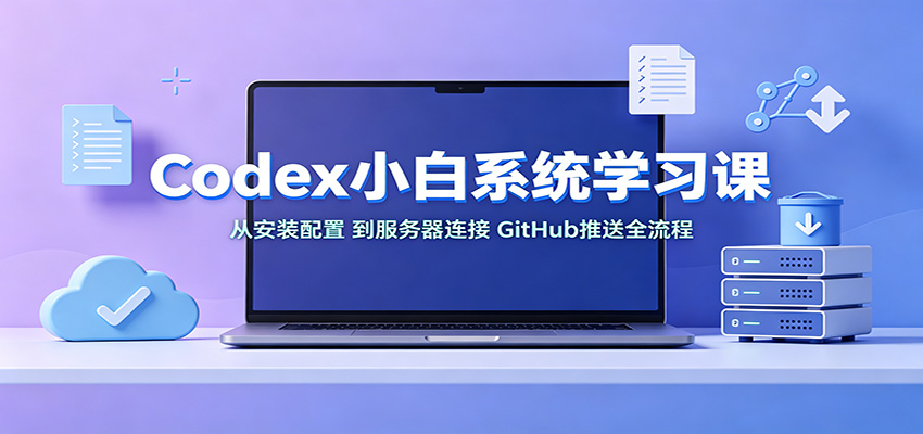 Codex小白系统学习课：小从安装配置，到服务器连接、GitHub推送全流程