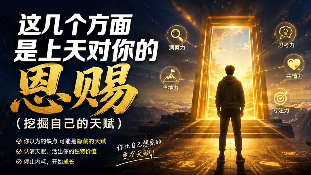 付费文章：这几个方面是上天对你的恩赐（挖掘自己的天赋）