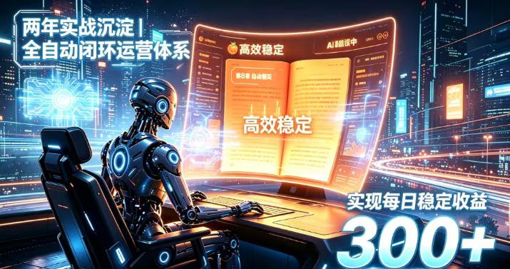两年实战沉淀｜全自动闭环运营体系，实现每日稳定收益300+
