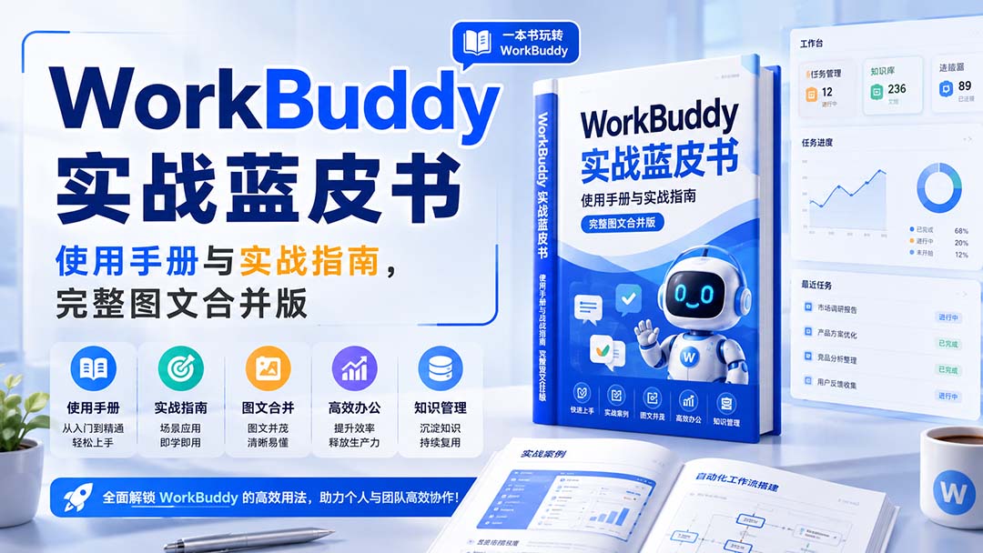 WorkBuddy实战蓝皮书，使用手册与实战指南，完整图文合并版