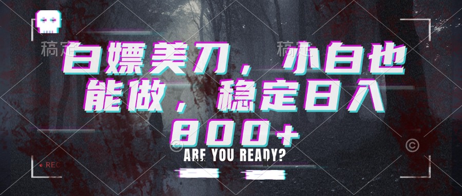 白嫖美刀，小白也能做，稳定日入800+
