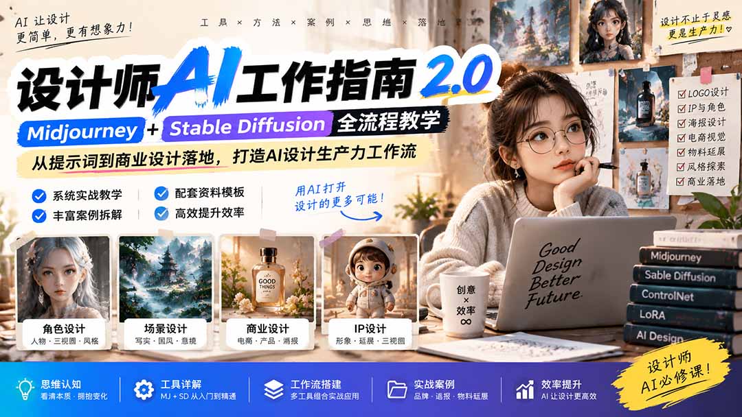 《设计师AI工作指南 2.0》-无水印课：从思维落地，解锁 AI 设计生产力