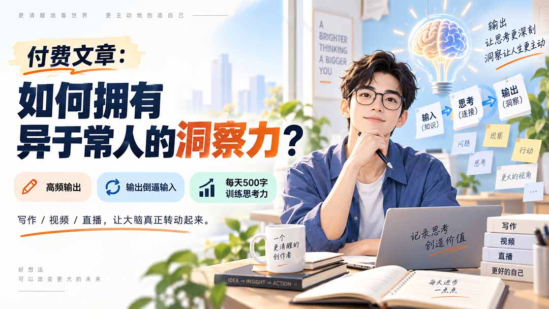 付费文章：如何拥有异于常人的洞察力？