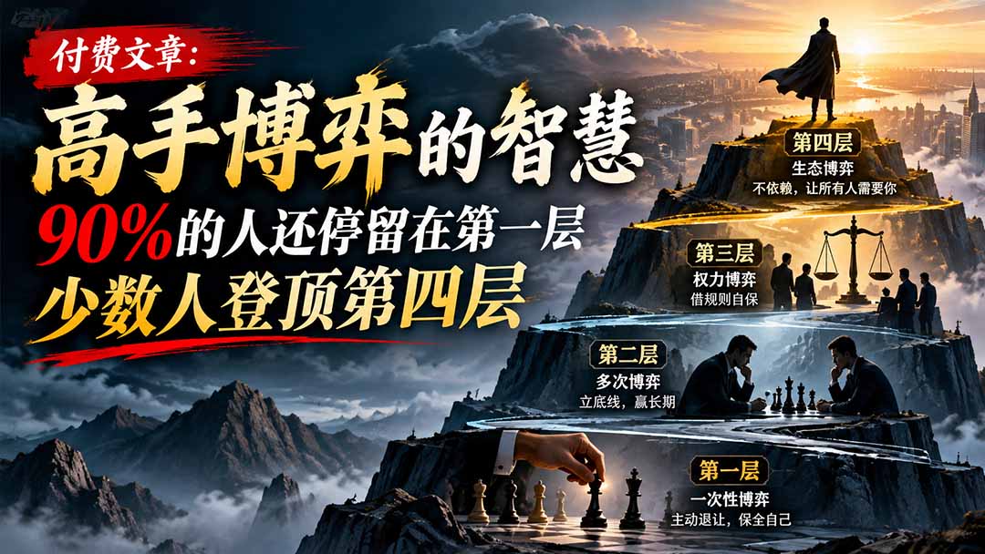 【无水印】付费文章：高手博弈的智慧，90%的人还停留在第一层，少数人登顶第四层