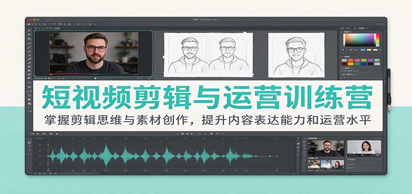 短视频剪辑与运营训练营：掌握剪辑思维与素材创作，提升内容表达能力和运营水平