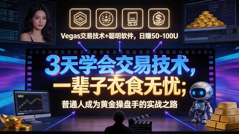3 天学会 "顺势而为交易系统"，趋势看得懂、下单有依据：软件自动帮你盯盘，新手也能稳定复利