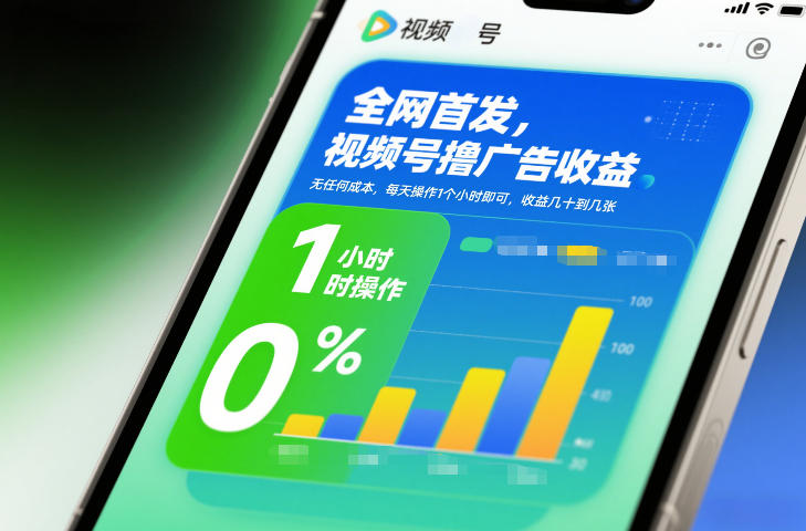 全网首发,视频号撸广告收益,无任何成本,每天操作1个小时即可,收益几十到几张 全网首发,视频号撸广告收益,无任何成本,每天操作1个小时即可,收益几十到几张