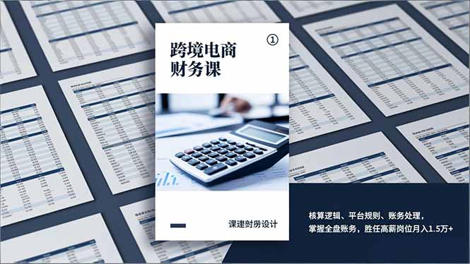 (17036期)跨境电商财务课,核算逻辑、平台规则、账务处理,掌握全盘账务,胜任高薪岗位月入1.5万+ (17036期)跨境电商财务课,核算逻辑、平台规则、账务处理,掌握全盘账务,胜任高薪岗位月入1.5万+