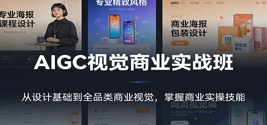 AIGC视觉商业实战班:从设计基础到全品类商业视觉,掌握商业实操技能 AIGC视觉商业实战班:从设计基础到全品类商业视觉,掌握商业实操技能