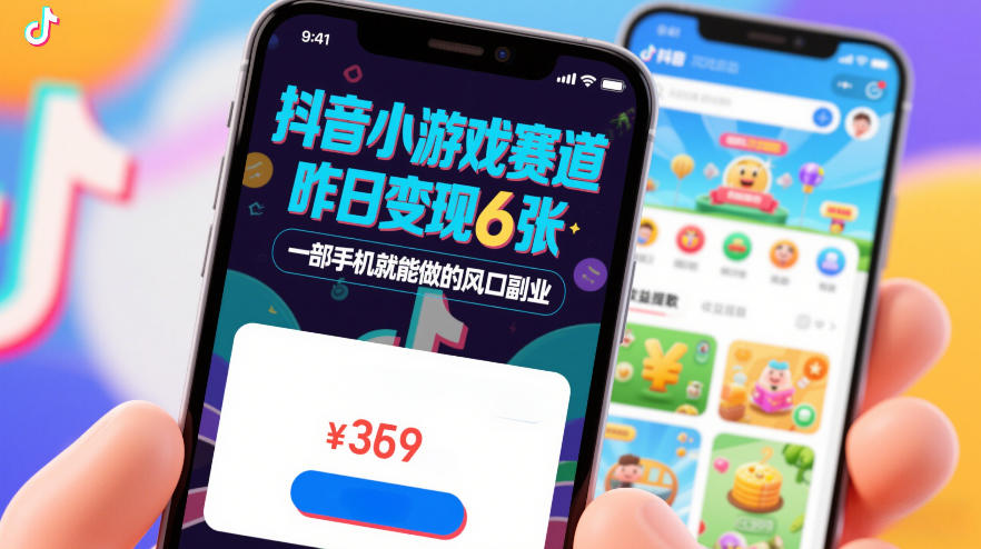 抖音小游戏赛道,昨日变现600+,零基础一部手机就能做的风口副业 抖音小游戏赛道,昨日变现600+,零基础一部手机就能做的风口副业