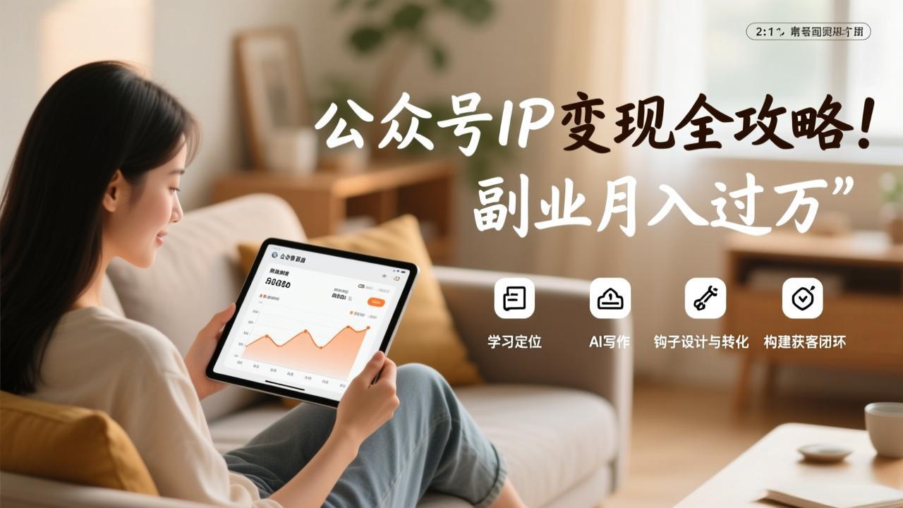 (17275期)公众号IP变现全攻略,学习定位、AI写作、钩子设计与转化,构建获客闭环,副业月入过万 (17275期)公众号IP变现全攻略,学习定位、AI写作、钩子设计与转化,构建获客闭环,副业月入过万
