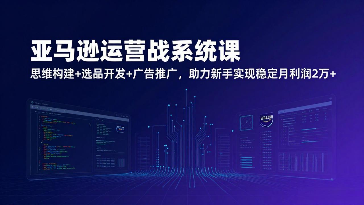 (17311期)亚马逊运营实战系统课,思维构建+选品开发+广告推广,助力新手实现稳定月利润2万+(更新) (17311期)亚马逊运营实战系统课,思维构建+选品开发+广告推广,助力新手实现稳定月利润2万+(更新)
