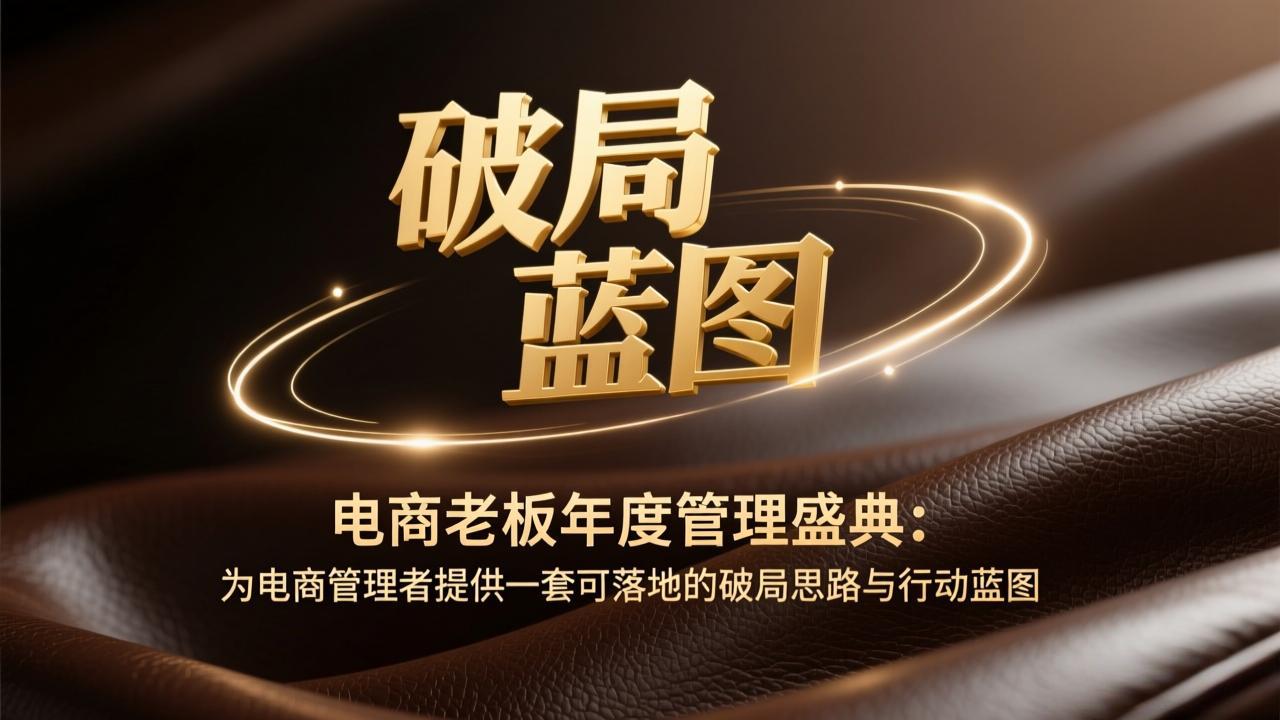 (17374期)电商老板年度管理盛典:为电商管理者提供一套可落地的破局思路与行动蓝图 (17374期)电商老板年度管理盛典:为电商管理者提供一套可落地的破局思路与行动蓝图