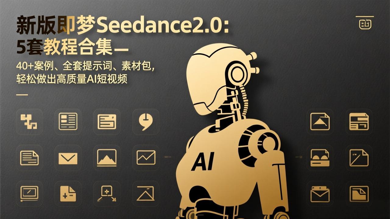 (17398期)新版即梦Seedance2.0:5套教程合集,40+案例、全套提示词、素材包,轻松做出高质量AI短视频 (17398期)新版即梦Seedance2.0:5套教程合集,40+案例、全套提示词、素材包,轻松做出高质量AI短视频