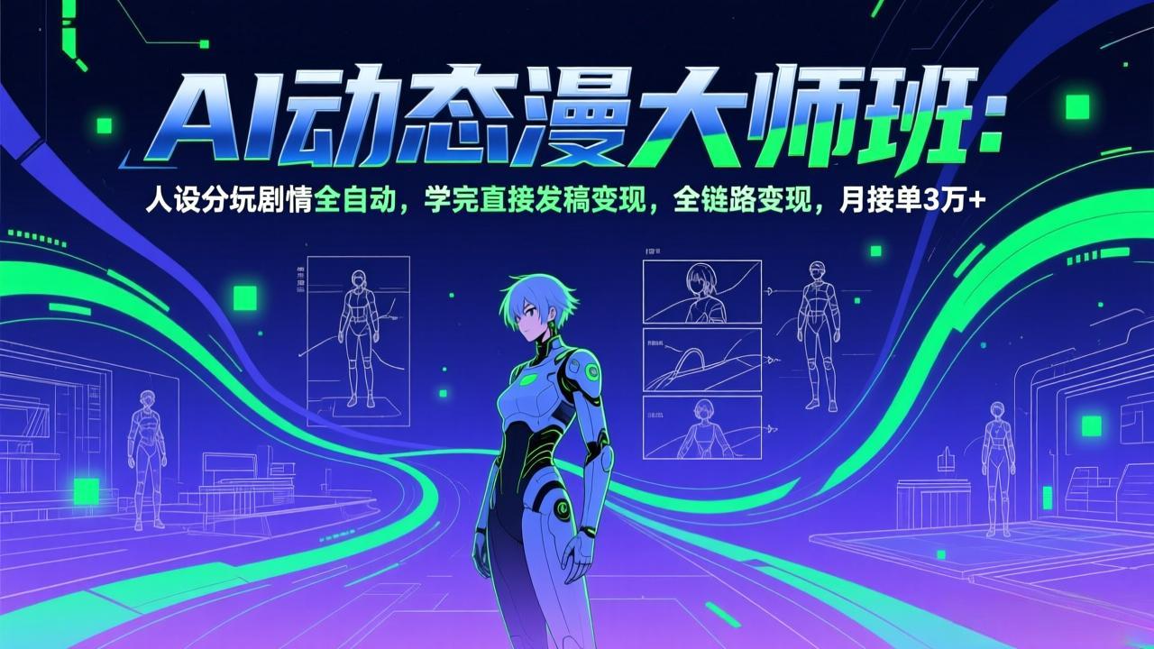 (17402期)AI动态漫剧大师班:人设分镜剧情全自动,学完直接发稿变现,全链路变现,月接单3万+ (17402期)AI动态漫剧大师班:人设分镜剧情全自动,学完直接发稿变现,全链路变现,月接单3万+