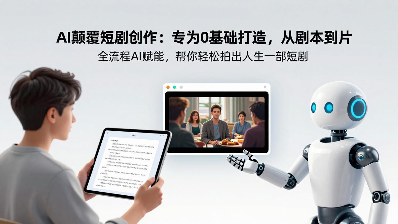 (17564期)AI颠覆短剧创作:专为0基础打造,从剧本到成片全流程AI赋能,帮你轻松拍出人生第一部短剧 (17564期)AI颠覆短剧创作:专为0基础打造,从剧本到成片全流程AI赋能,帮你轻松拍出人生第一部短剧