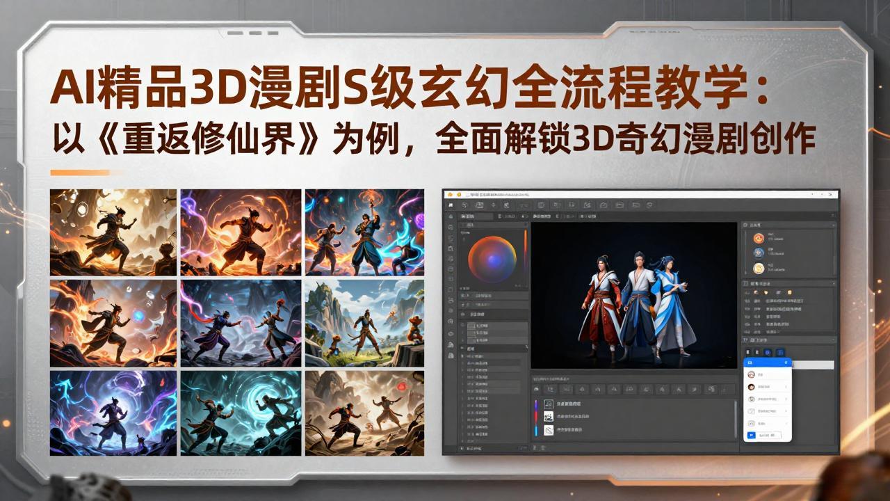 (17882期)AI精品3D漫剧S级玄幻全流程教学:以《重返修仙界》为例,全面解锁3D奇幻漫剧创作 (17882期)AI精品3D漫剧S级玄幻全流程教学:以《重返修仙界》为例,全面解锁3D奇幻漫剧创作