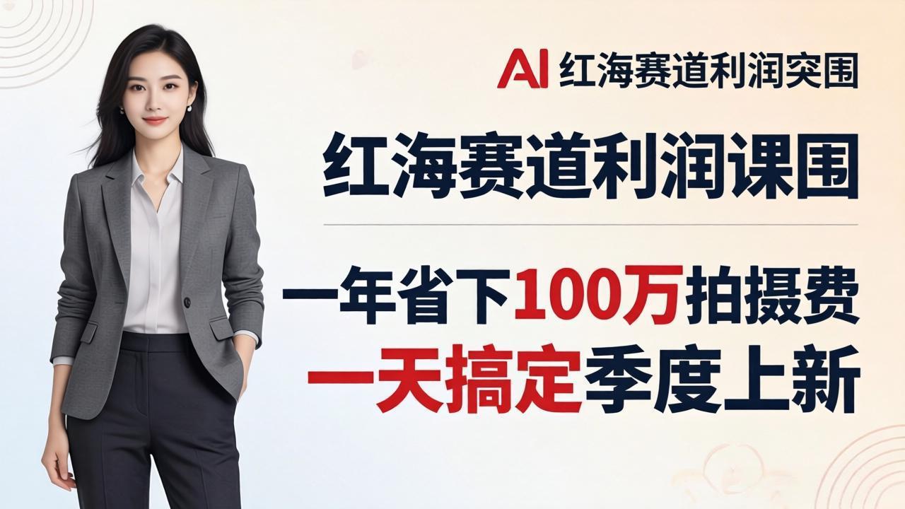(17884期)服装老板AI模特图课:一年省下100万拍摄费,一天搞定季度上新,红海赛道利润突围 (17884期)服装老板AI模特图课:一年省下100万拍摄费,一天搞定季度上新,红海赛道利润突围