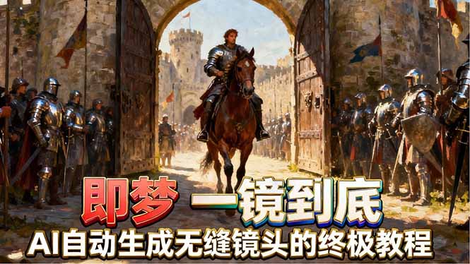 (18241期)即梦AI一镜到底终极教程,智能补帧+运镜技巧,AI自动生成无缝丝滑长镜头高效出片 (18241期)即梦AI一镜到底终极教程,智能补帧+运镜技巧,AI自动生成无缝丝滑长镜头高效出片