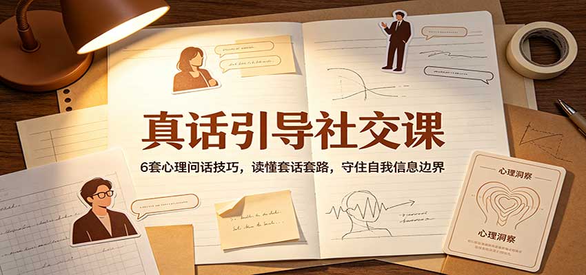 真话引导社交课:6套心理问话技巧,读懂套话套路,守住自我信息边界 真话引导社交课:6套心理问话技巧,读懂套话套路,守住自我信息边界