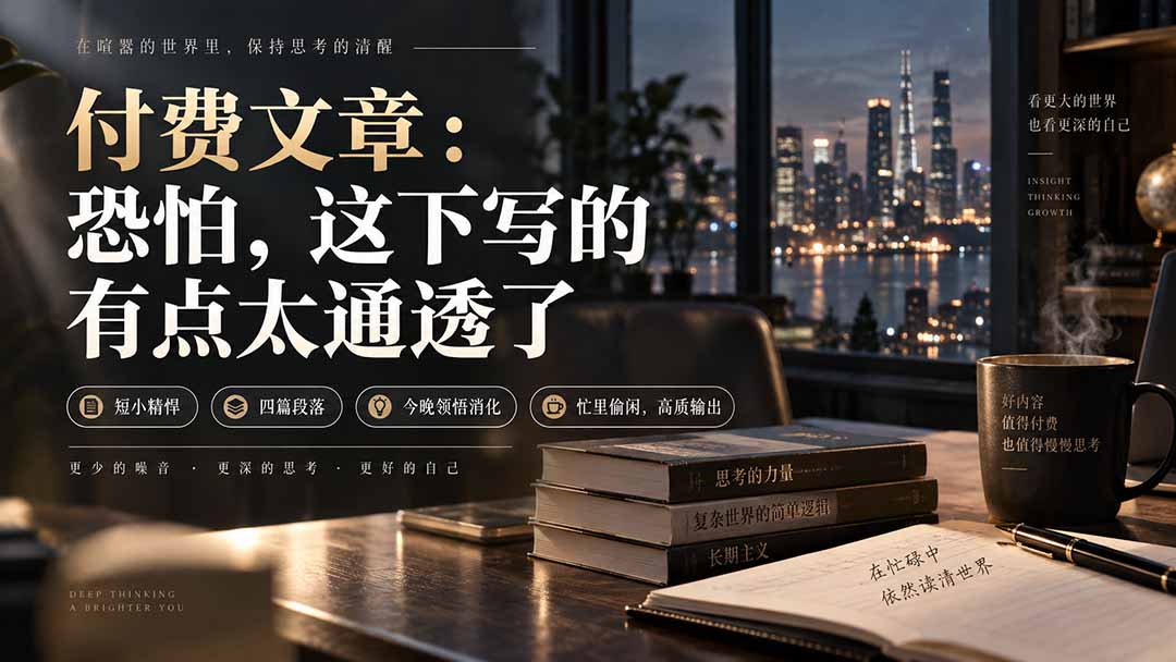 (20317期)灏泽付费文章:恐怕,这下写的有点太通透了 (20317期)灏泽付费文章:恐怕,这下写的有点太通透了