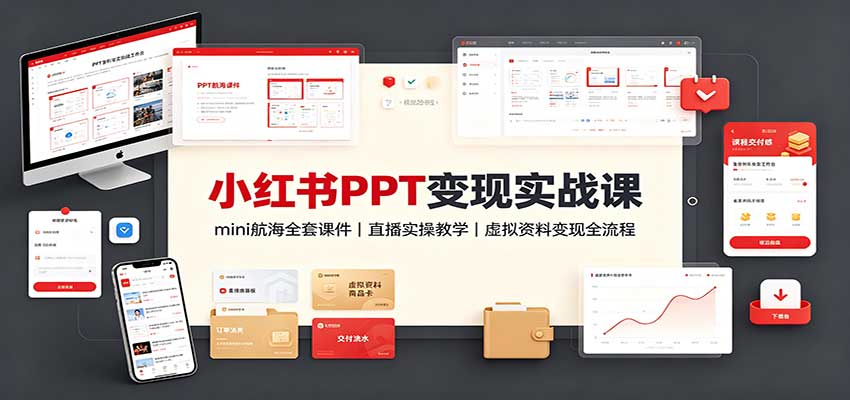 小红书PPT变现实战课:mini航海全套课件+直播实操教学,虚拟资料变现全流程 小红书PPT变现实战课:mini航海全套课件+直播实操教学,虚拟资料变现全流程
