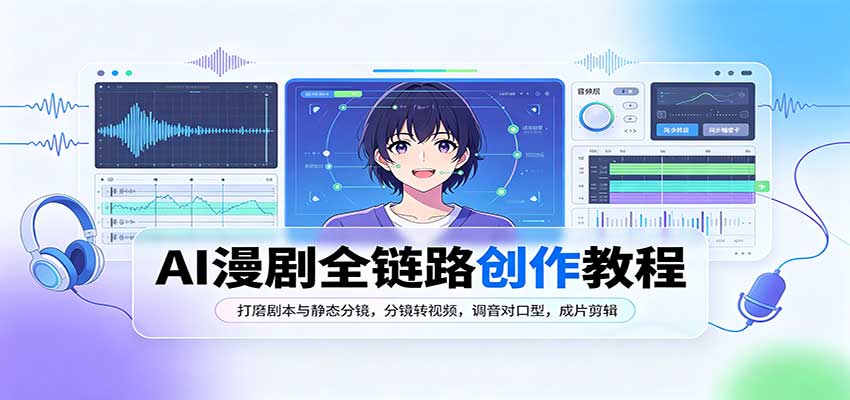 AI漫剧全链路创作教程:打磨剧本与静态分镜,分镜转视频,调音对口型,成片剪辑 AI漫剧全链路创作教程:打磨剧本与静态分镜,分镜转视频,调音对口型,成片剪辑