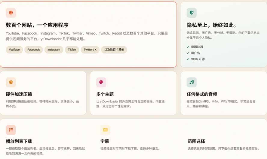 (20796期)YouTube、B站超100+平台视频免费下载, 超级好用,多平台免费开源热门视频下载器 ytDownloader (20796期)YouTube、B站超100+平台视频免费下载, 超级好用,多平台免费开源热门视频下载器 ytDownloader
