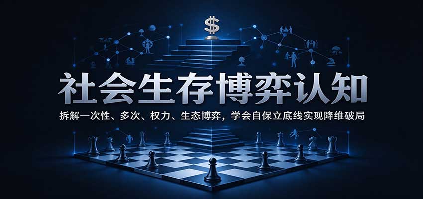 社会生存博弈认知:拆解一次性、多次、权力、生态博弈,学会自保立底线实现降维破局 社会生存博弈认知:拆解一次性、多次、权力、生态博弈,学会自保立底线实现降维破局
