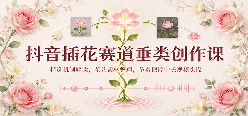 抖音插花赛道垂类创作课:精选机制解读,花艺素材整理,节奏把控中长视频实操 抖音插花赛道垂类创作课:精选机制解读,花艺素材整理,节奏把控中长视频实操