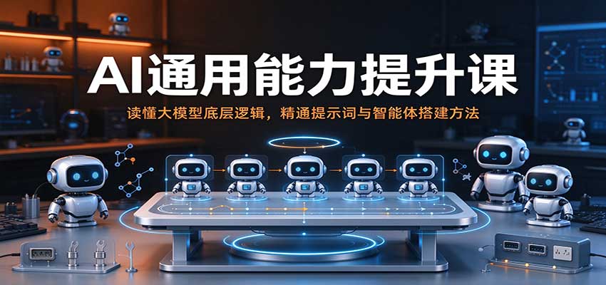 AI通用能力提升课:读懂大模型底层逻辑,精通提示词与智能体搭建方法 AI通用能力提升课:读懂大模型底层逻辑,精通提示词与智能体搭建方法